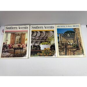 Vintage 1995 Southern Accents & Architectural Digest Magazines Lot of 3 Decor